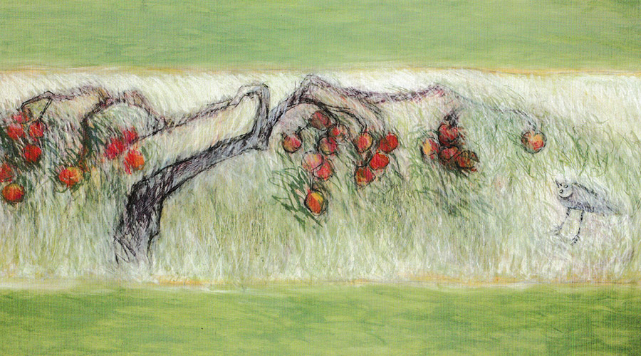 Dialogue I, 2009, pigment on canvas, 31 1/2 x 62 1/2